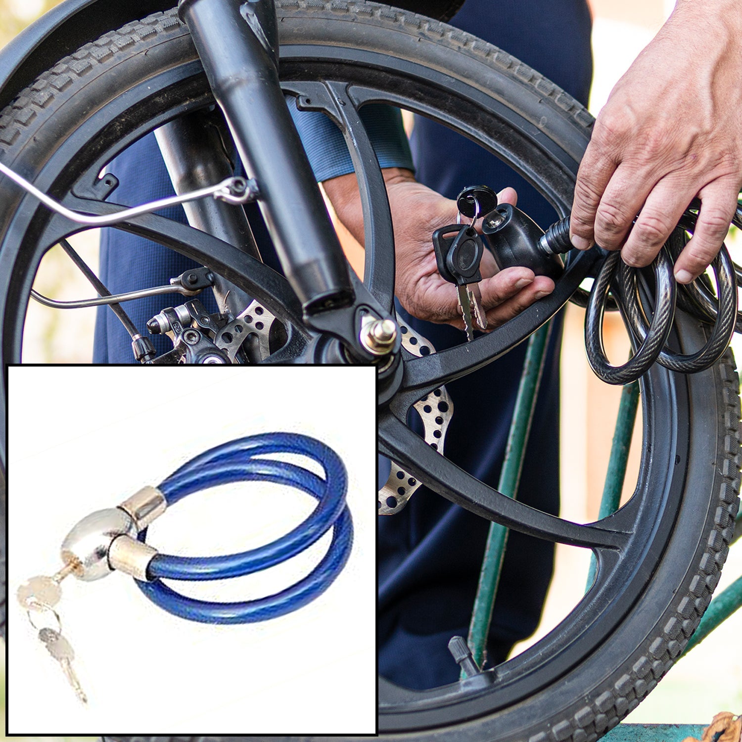 0228A Multipurpose Cable Lock for Bike, Luggage, Steel Keylock, Anti-Theft DeoDap 0228A Multipurpose Cable Lock for Bike, Luggage, Steel Keylock, Anti-Theft DeoDap